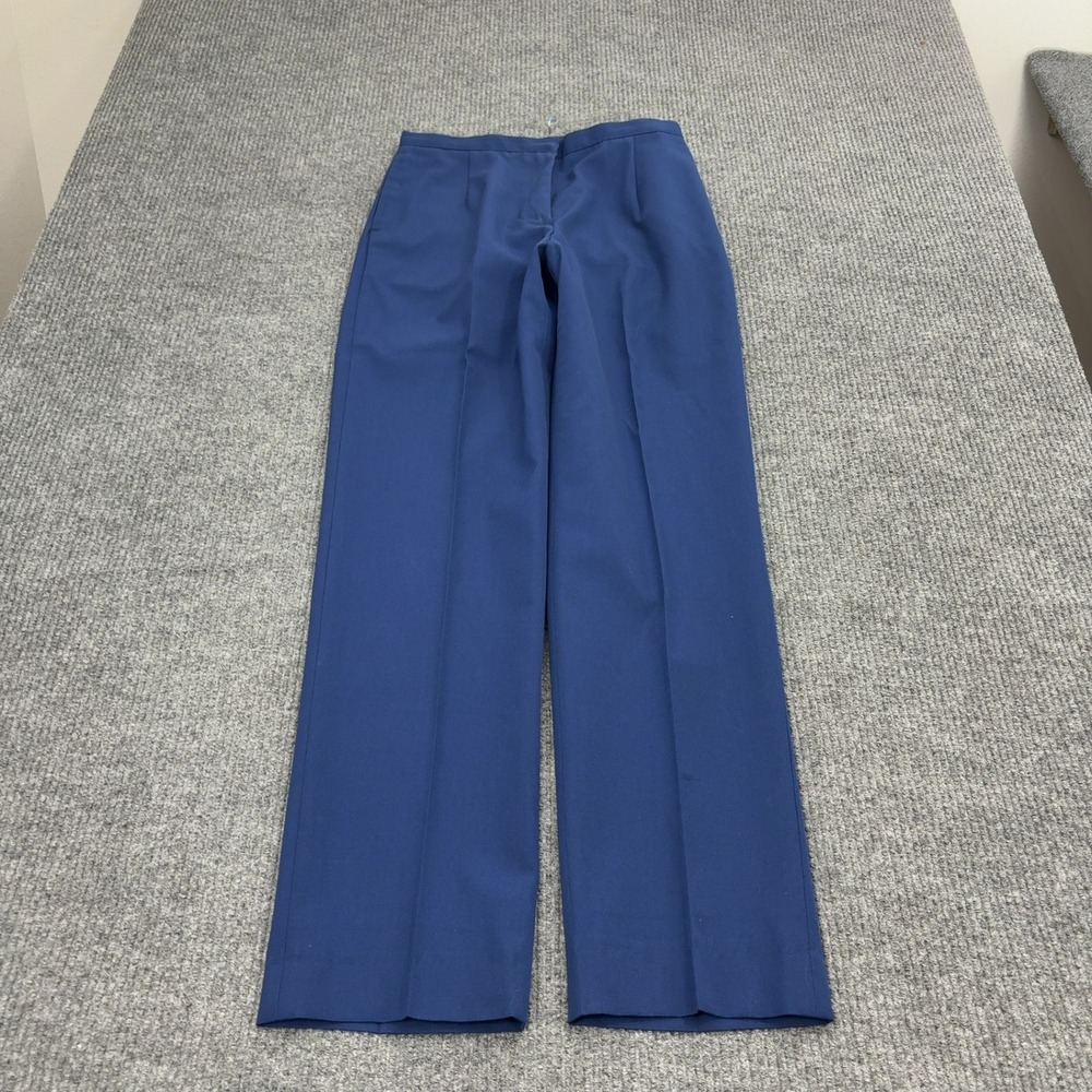 US Marine Corp DSCP Slacks Women 12 MR Blue Polyester Wool Gabardine Uniform